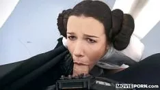 Abspielen Eine Prinzessin bekommt einen aggressiven Blowjob und ungeschützten Sex mit Abschluss