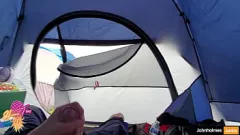 Play John Holmes Junior's Risqué Open Tent Solo Show with Explosive BC Camping Orgasm