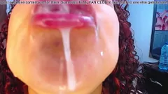 تجميع شاعر ديك أسود كبير: المص، الحلق العميق، والوجه