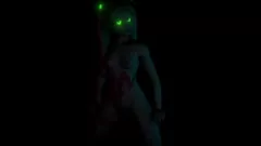 Abspielen Rebeccas explizites Cyberpunk -Rave: 3D -Bikini -Striptease im Freien mit Tätowierungen und Big Ass